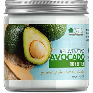 Bliss of Earth Rejuvenating Avocado Body Butter With Goodness of Shea Butter For Tired Looking Skin 200GM¦