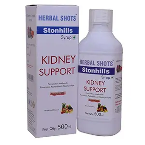 Herbal Hills Stonhills Syrup 500ml Shots for Kidney Health - Herbal Tonic to Support Kidney Stone