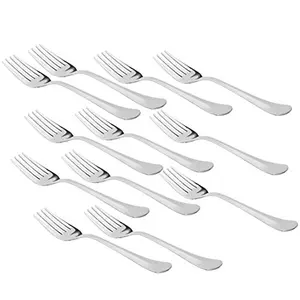 Sumeet Stainless Steel Dessert/Table Forks Set of 12 Pc  (18.2cm L) (1.6mm Thick)