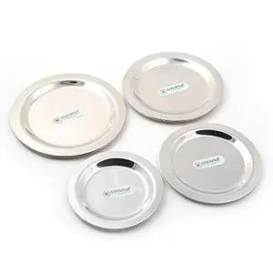 Coconut Stainless Steel Tope Lids / Ciba - Set of 4 - Dimension - 19 Cms / 20 Cms / 21.5 Cms / 22.5 Cms
