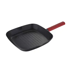 Bergner Essence Forged Aluminium Nonstick Square Grill Pan 28 cm Induction Base