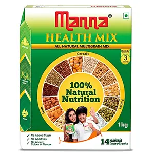 Manna Health Mix 100% Natural Breakfast Porridge Without Preservatives &Added Sugars 1Kg Pack