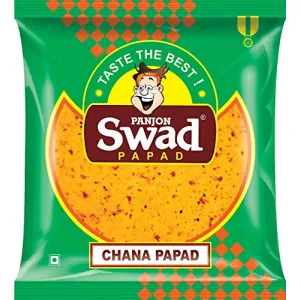 Swad Papad Chana Special Papad (Medium Spicy Authentic Rajasthani Taste 100% Crispy Tasty, Fried Or Roasted, With Pickle Or Chutney) Channa Dal Papad Snack 400G