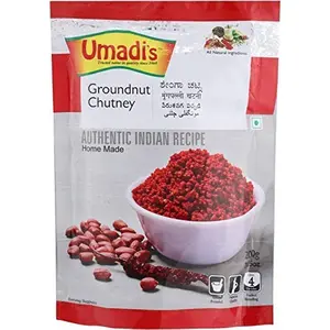 Bhavani Foods Bijapur Famous Umadi's (Hand Pounded) Groundnut Chutney Powder (Shenga Chutney) (Pack of 8) 200 GMS Each