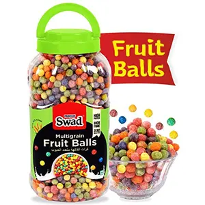 Swad Breakfast Cereal Multigrain Fruit Balls (Made with Oats Rice Corn Children Cereal) Jar 370 g