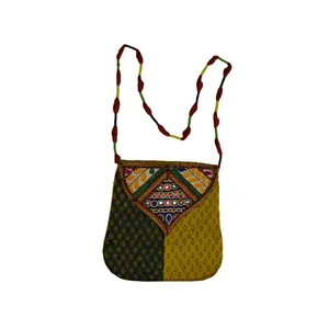 Silkrute Fashionable Mashru Sling Bag With Embroidery on Flap