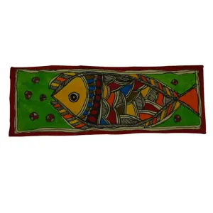 Silkrute Traditional Madhubani Painting Depicting "A Fish"