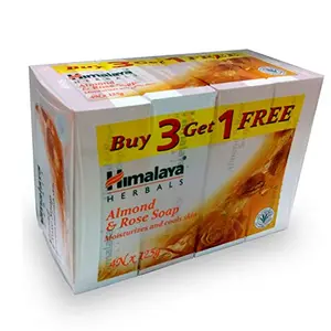 Himalaya Almond and Rose Soap 125g (Buy 3 Get 1 Free)