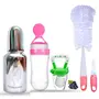 Goodmunchkins Stainless Steel Baby Feeding Bottle 304 Grade Steel for Infants/Toddlers Jointless with Bottle Cleaning Brush (220 Pink)