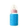 Safe-O-Kid - Pack of 2 - Silicone Baby Feeding Bottle Cover Sleeve Holder Insulated Protection All Bottle Types Medium 120 ml Blue