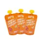 Happa Organic Food, Fruit Puree (Pack of 3, Apple + Mango + Multigrain) Stage 3, 3 Pouches, 100 Gram Each