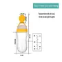 GOODMUNCHKINS Silicone Spoon Food Feeder for Toddlers Food Grade Silicone Bottle 90ml BPA Free (Yellow), 4 image
