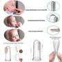 GOODMUNCHKINS Stainless Steel Feeding Bottle 304 Grade Jointless with 2 Extra Nipple & 1 Silicone Finger Tooth Brush for Baby (Combo Pack) (150 Pink), 2 image