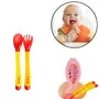 Safe-O-Kid - Extra Safe Heat Sensitive Spoon Fork Set Red & Yellow Pack of 1, 2 image