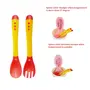 Safe-O-Kid - Extra Safe Heat Sensitive Spoon Fork Set Red & Yellow Pack of 1, 3 image