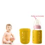 Safe-O-Kid - Pack of 4 -Silicone Baby Feeding Bottle Cover Sleeve Holder Insulated Protection All Bottle Types Medium 120 ml Yellow, 2 image