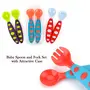 Safe-O-Kid Pack of 2 BPA Free Extra Safe Silicone Feeding/Training Spoon with Box for Baby- Blue & Orange, 7 image