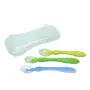 Safe-O-Kid - Pack of 2 - Soft Silicone Tip Spoons 2 Sets Box (4 Spoons) Blue & Green, 2 image
