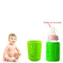 Safe-O-Kid - Pack of 2 - Silicone Baby Feeding Bottle Cover Sleeve Holder Insulated Protection All Bottle Types Medium 120 ml Green, 2 image