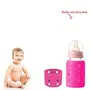Safe-O-Kid - Pack of 1 - Silicone Baby Feeding Bottle Cover Sleeve Holder Insulated Protection All Bottle Types Small 60 ml Pink, 4 image