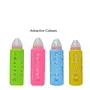Safe-O-Kid - Pack of 4 - Silicone Baby Feeding Bottle Cover Sleeve Holder Insulated Protection All Bottle Types Large 250 ml Green, 5 image