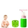 Safe-O-Kid - Pack of 1 -Silicone Baby Feeding Bottle Cover Sleeve Holder Insulated Protection All Bottle Types Small 60 ml Green, 2 image