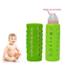 Safe-O-Kid - Pack of 4 - Silicone Baby Feeding Bottle Cover Sleeve Holder Insulated Protection All Bottle Types Large 250 ml Green, 2 image