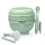 LuvLap 9 in 1 Baby Food Masher Mill (Light Green) & 4 Stage Baby Oral Care Set, 2 image