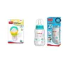LuvLap Pearly Food & Fruit Nibbler & Luvlap Anti-Colic Slim Wild Flowers, BPA-Free Regular Neck Baby Feeding Bottle, 125ml, Green