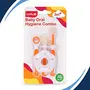 LuvLap Baby Training Toothbrush Set 3 pcs (White/Orange) & Anti-Colic Slim Wild Flowers BPA-Free Regular Neck Baby Feeding Bottle 125ml Green, 3 image