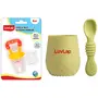 Luvlap Baby & Toddler Silicone Spoon & Training Cup Set, Silicone Food/Fruit Nibbler