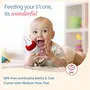 LuvLap Silicone Food/Fruit Nibbler with Extra Mesh Elegant Blue & LuvLap Anti-Colic Slim/Regular Neck Essential Baby Feeding Bottle 250ml, 6 image