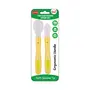 Luvlap Fun Club Baby Silicone Spoon Set BPA Free FDA Approved 2 pcs Green & Pearly Food & Fruit Nibbler, 2 image