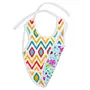 superbottoms WaterProof Apron Style Reversible Bib for babies with crumb catcher(Ikat Chevron+Periwinkle Print)