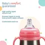 LuvLap Steel Feeding Baby Bottle -240 ml - pink, 3 image