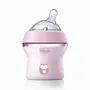 Chicco Natural Feeling 150ml Baby Milk Feeding Bottle with Wide Neck, Anti-Colic for Easy Milk Flow, for Babies & Toddlers 0m+ (Pink)
