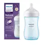 Philips Avent Blue Natural Baby Feeding Bottle | No.1 Brand Recommended by Moms Worldwide | Ideal for 1 months+| Natural Response Technology Mimics Breastfeeding | Uniquely Designed Nipple releases milk only when baby drinks | Pack of 1 | Blue | SCY903/21