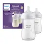 Philips Avent Natural Baby Feeding Bottle | No.1 Brand Recommended by Moms Worldwide | Ideal for 1 months+| Natural Response Technology Mimics Breastfeeding | Uniquely Designed Nipple releases milk only when baby drinks | Pack of 2| SCY903/02