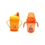 Mee Mee Easy Grip Sipper Cup with Twin Handle (Pack of 2 - (180ml) + (210ml)- Orange)