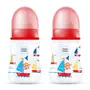 Mee Mee Baby Feeding Bottle 125ml |BPA-Free Baby Milk Bottle with Eazy Flo Technology, Anti-Colic Valve, Non Toxic and Ergonomic Design for New Born/Infants/Toddler Upto 3 Years (Red, Pack of 2)