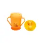 Mee Mee Easy Grip Sipper Cup with Twin Handle (Pack of 2 - (180ml) + (210ml)- Orange), 3 image