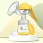 R for Rabbit First Feed Cozy Manual Breast Pump for Mothers with 2 Level Suction Adjustment, Soft and Gentle Silica Pad, Anti-Back Flow Compact Design, 1 Year Warranty (Yellow)