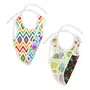 superbottoms Waterproof Cloth Bib, Reversible Bib (2 Prints in 1), Apron Style Bib, Full Coverage Bib with Breadcrumb Catcher, Mess-Free Feeding, 6m to 4y