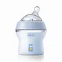 Chicco Natural Feeling Feeding Bottle for Babies 150ml (0+ Months) |Mother Breast Like Teat| Soft Silicon Anti-Colic Teat | Angled Teat Suitable for Newborns | with Anti-Drip Cap | BPA Free (Blue)