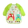 BabyGo Washable 3 Pcs Long Sleeve Bibs Waterproof Baby Bibs Toddler Sleeved Bib Baby Smock for Eating Feeding 6-24 Months (Multicolor), 3 image