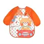 BabyGo Washable 3 Pcs Long Sleeve Bibs Waterproof Baby Bibs Toddler Sleeved Bib Baby Smock for Eating Feeding 6-24 Months (Multicolor), 4 image
