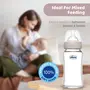 Chicco Well-Being Glass Feeding Bottle for Babies (240ml Medium Flow) | Premium Borosilicate Glass for High Durability | Elongated Teat for Correct Latch | Comes with Anti-Spill Cap | BPA Free, 9 image