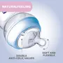 Chicco Natural Feeling Feeding Bottle for Babies 150ml (0+ Months) |Mother Breast Like Teat| Soft Silicon Anti-Colic Teat | Angled Teat Suitable for Newborns | with Anti-Drip Cap | BPA Free (Blue), 2 image