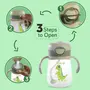 LuvLap Baby Bite Resistant Soft Silicone Straw Sipper Cup with Handle with Weighted Straw Sippy Cup with Anti Spill Lock BPA Free 6m+ 300 ml Green, 7 image