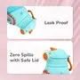 R for Rabbit Steebo Zoobie Premium Stainless Steel Water Sipper for Baby Spill Proof BPA Free Soft Silicone Straw Drinking Sipper for Kids of 12+ Months (550ml Blue Dino), 6 image